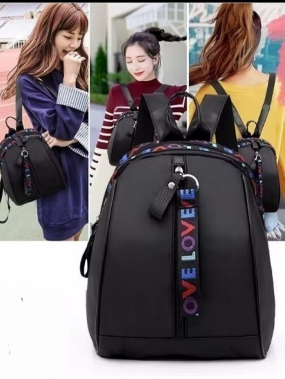 LOVE Nylon Backpack Shoulder Bag